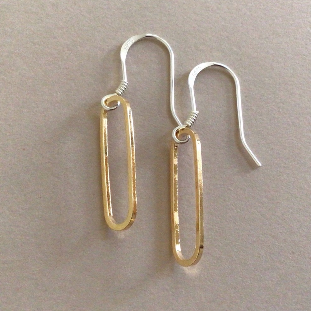 Sterling Silver gold Sundance charm Earrings